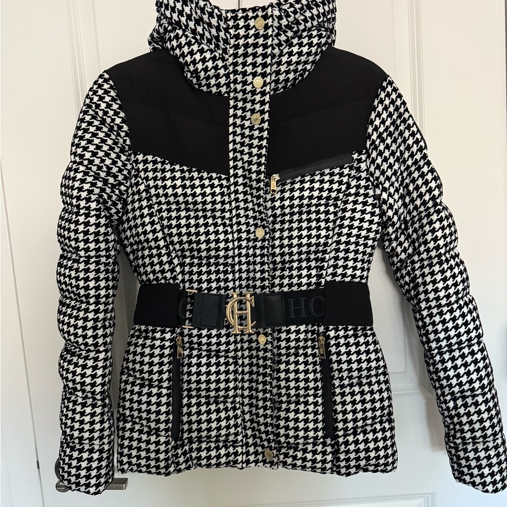 Holland Cooper Black and White Houndstooth Women's Jacket